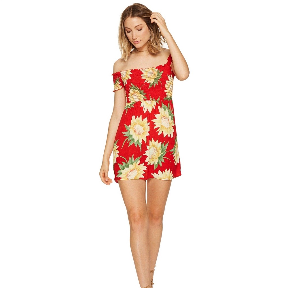 SHOW ME YOUR MUMU Dolly Smocked Dress In Sunflower Fields